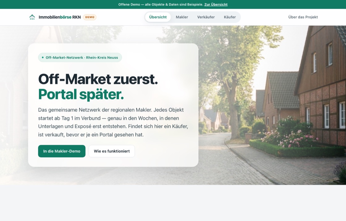 Von der Erste Wahl Webagentur aufgebaute Demo: Immobilienbörse Rhein-Kreis Neuss